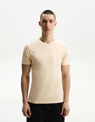 Camiseta Manga Corta Básica Hombre L - Bershka - Modalova