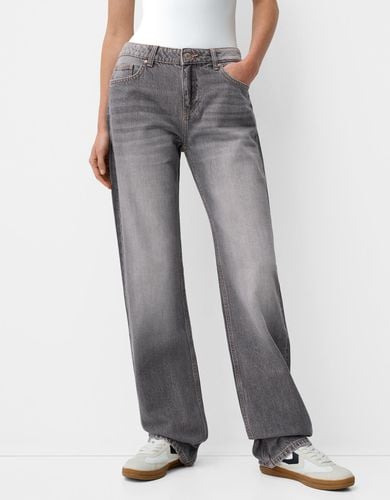 Jeans Straight Low Waist Mujer 38 - Bershka - Modalova