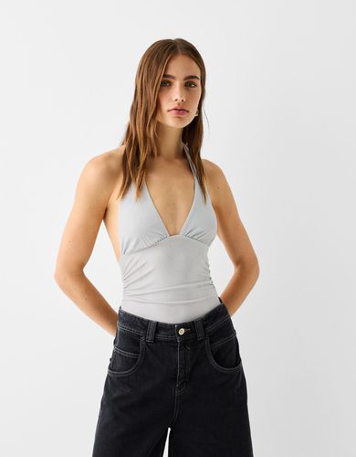 Bershka Body Halter Mujer Xs Plata - Bershka - Modalova