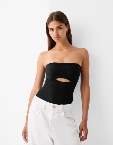 Body Bandeau Cut-Out Mujer M - Bershka - Modalova