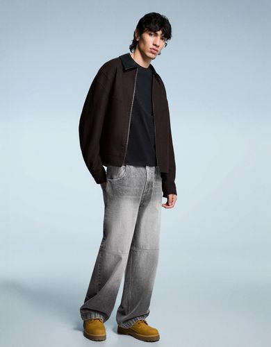 Jeans Super Baggy Hombre 36 Gris" - Bershka - Modalova