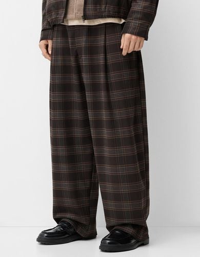 Pantalón Balloon Cuadros Hombre 36 - Bershka - Modalova