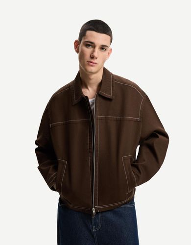 Cazadora Contraste Hombre M - Bershka - Modalova