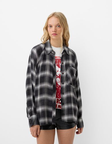 Camisa Cuadros Oversize Mujer M - Bershka - Modalova