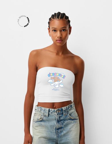 Top Bandeau Cinnamoroll Print Mujer Xs - Bershka - Modalova