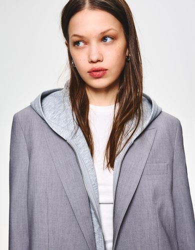 Bershka Blazer Botón Mujer S Gris - Bershka - Modalova