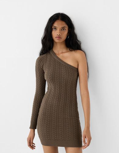 Vestido Mini Asimétrico Trenzado Mujer M - Bershka - Modalova