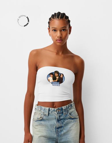 Top Camp Rock Bandeau Mujer 10-12 - Bershka - Modalova