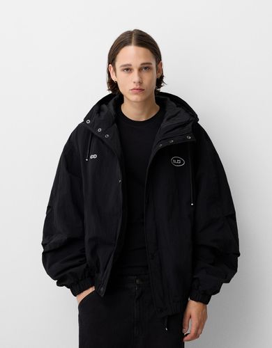 Cazadora Técnica Capucha Acolchada Hombre L - Bershka - Modalova