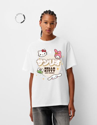 Camiseta Hello Kitty And Friends Manga Corta Oversize Mujer 10-12 - Bershka - Modalova