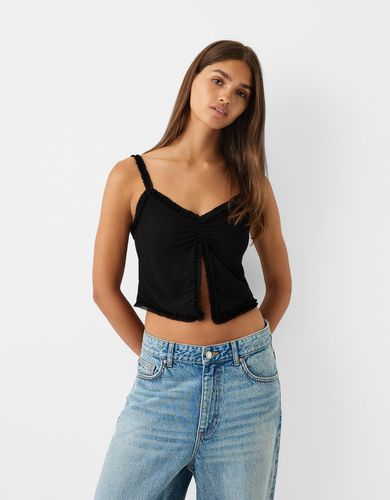 Top Tirantes Tul Mujer L - Bershka - Modalova