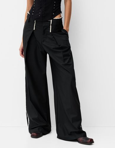 Pantalón Wide Leg Mujer 38 - Bershka - Modalova