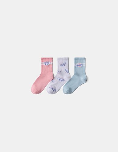 Pack 3 Calcetines Cinnamoroll Mujer - Bershka - Modalova