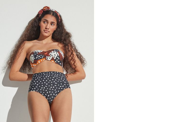 Braguita bikini alta, reversible y multiposición - Gisela - Braga alta bikini - Modalova