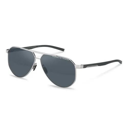 Silver Frame Grey Lens Sunglasses - Porsche Design - Modalova