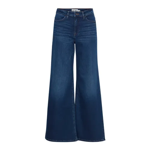 Ichi - Jeans > Wide Jeans - Blue - Ichi - Modalova