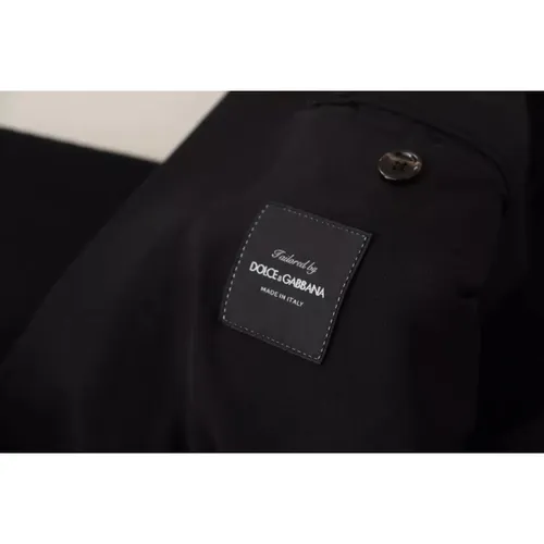 Black Wool Slim Fit Blazer Jacket - Dolce & Gabbana - Modalova