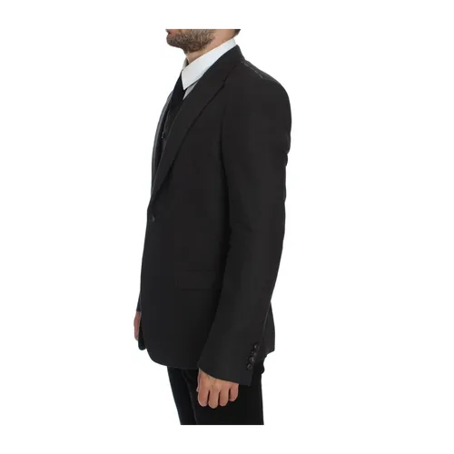 Slim Fit Linen Blazer Jacket - Dolce & Gabbana - Modalova