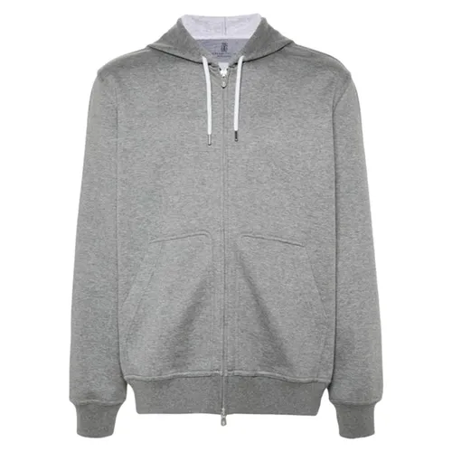 Sweatshirts & Hoodies > Zip-throughs - - Brunello Cucinelli - Modalova