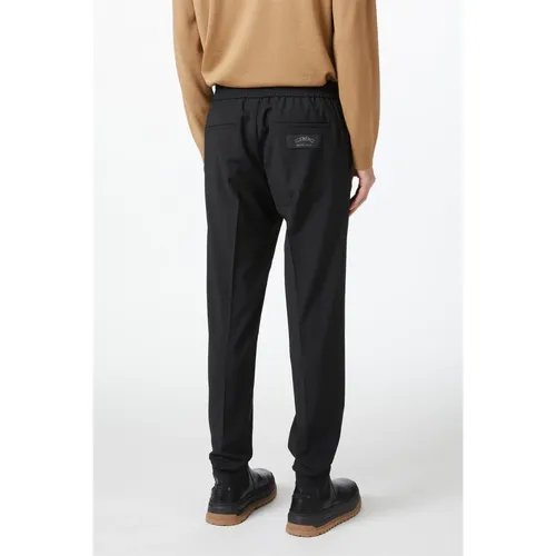 Black Regular Fit Polyester Wool Pants - Iceberg - Modalova