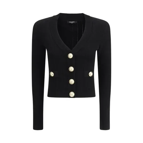Ribbed Knit Cardigan - Balmain - Modalova