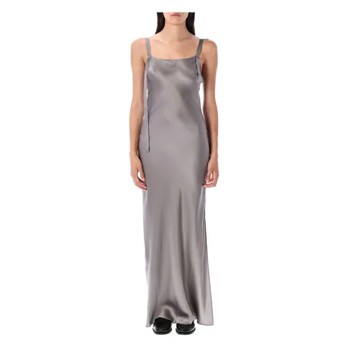 Silk Satin Catania Dress Smoke Grey - The Garment - Modalova