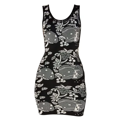 Moderne Schwarz-Weiß Strickkleid - TOOche - Modalova
