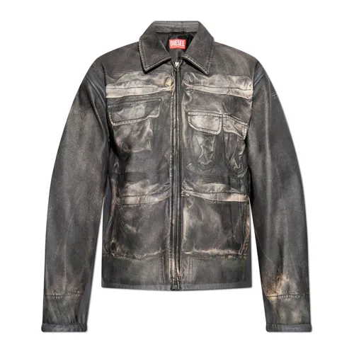 Jackets > Leather Jackets - - Diesel - Modalova