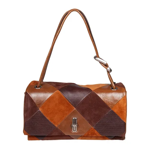 Bolso de hombro de cuero con patrón de diamantes - Marc Jacobs - Modalova