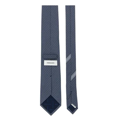 Gancini Silk Jacquard Tie - Ferragamo - Modalova
