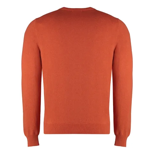 Cashmere blend pullover with ribbed knit - Malo - Modalova