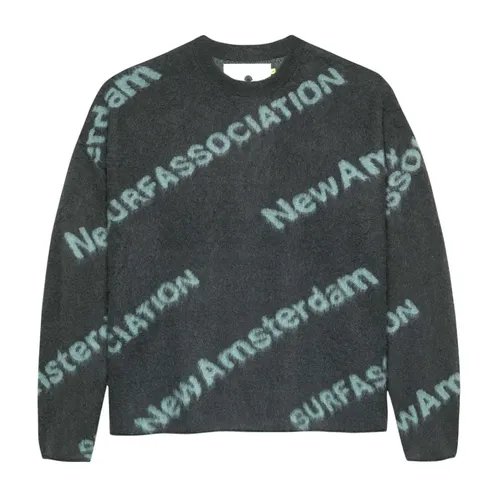 Jacquard Strick-Rundhalspullover - New Amsterdam Surf Association - Modalova