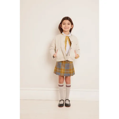 Wool Tartan Skirt in Blue - Bonpoint - Modalova