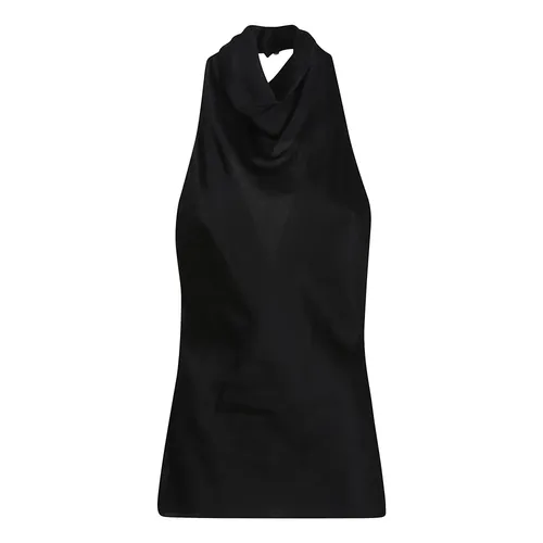 Black Draped Topwear Aw25 - Balmain - Modalova