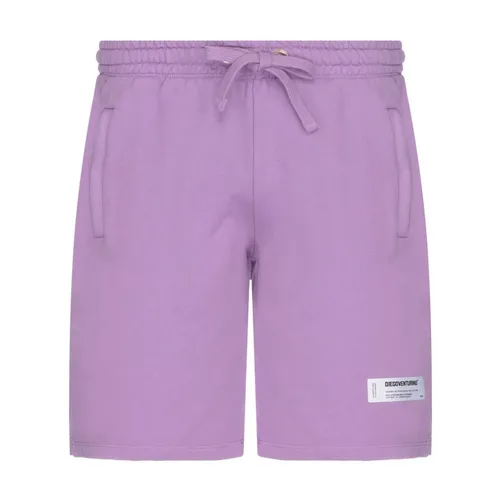 Lila Baumwollshorts mit Logopatch - Diego Venturino - Modalova