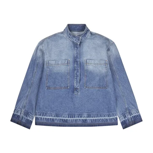 Denim-Bluse mit elegantem Denim-Effekt - Munthe - Modalova