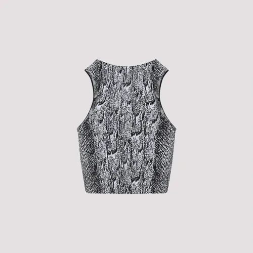 Python Print Halter Neck Crop Top - Wolford - Modalova