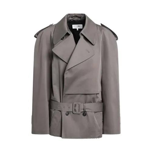 Grey Trench Jacket - MM6 Maison Margiela - Modalova