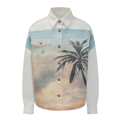Jackets > Denim Jackets - - Palm Angels - Modalova