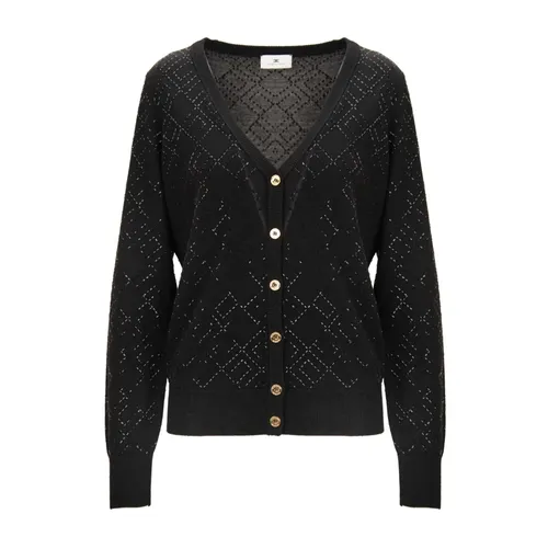 V-neck Cardigan - Elisabetta Franchi - Modalova
