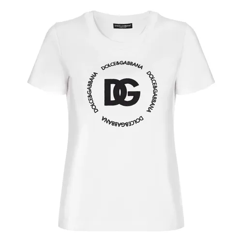 Logo DG Interlock T-Shirt - Dolce & Gabbana - Modalova