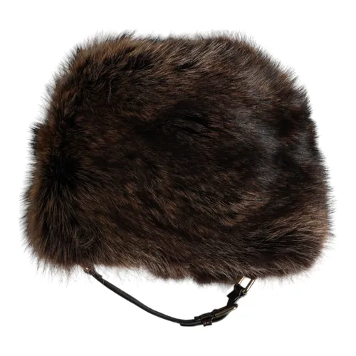Brauner Pelzeimer Hut - Dolce & Gabbana - Modalova