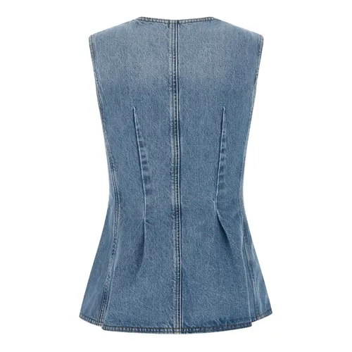 Flared Denim Top - Rotate Birger Christensen - Modalova