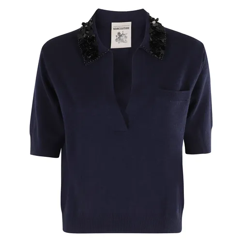 Tops > Polo Shirts - - Semicouture - Modalova