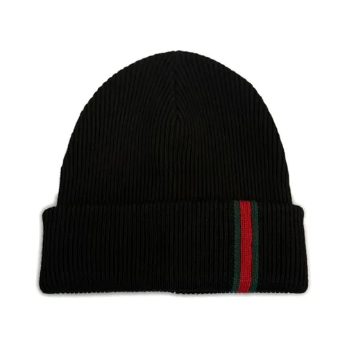 Black Wool Logo Hat - Gucci - Modalova