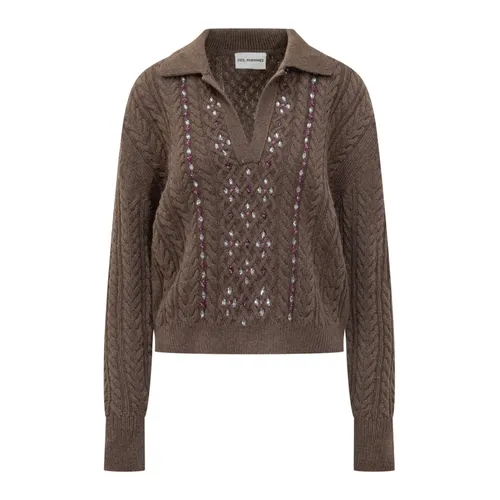 Knitwear > V-neck Knitwear - - DES Phemmes - Modalova