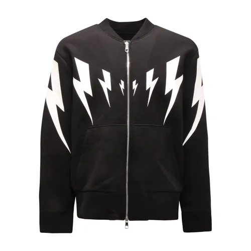 Tiger Bolt Zip-Up Bomber Sweatshirt - Neil Barrett - Modalova