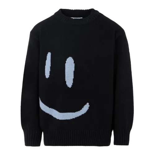 Black Smiley Jacquard Sweater - Molo - Modalova