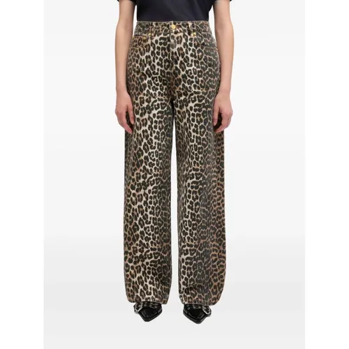 Wool Blend Tailored Trousers - Ganni - Modalova