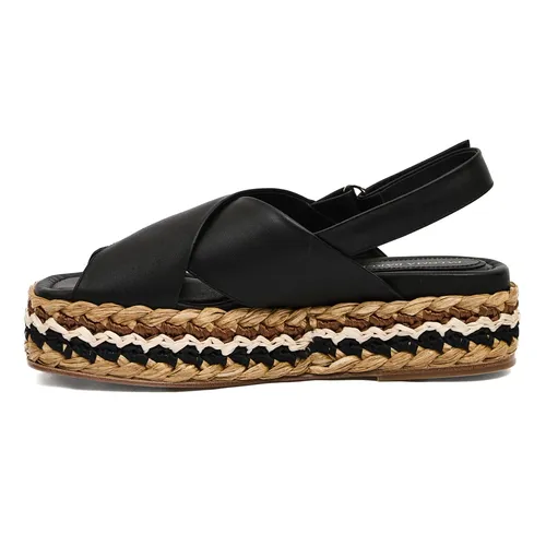 Black Woven Wedge Sandals - Paloma Barceló - Modalova